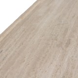 TRAVERTIN CAFE TABLE OVAL CENTRAL LEG NATURAL 140 - CAFE, SIDE TABLES